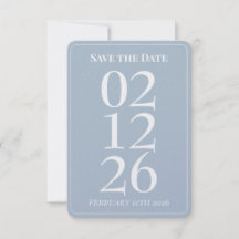 Elegante blaue Hochzeit-Save-the-Date-Karten