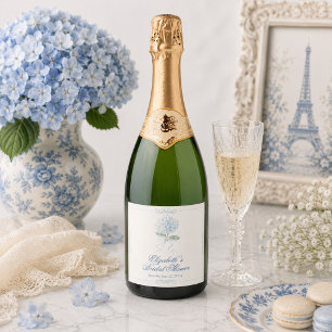 Elegante blaue Hortensien-Brautjungfernparty