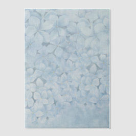 Elegante Blaue Hortensien Vellum Overlay Einladung