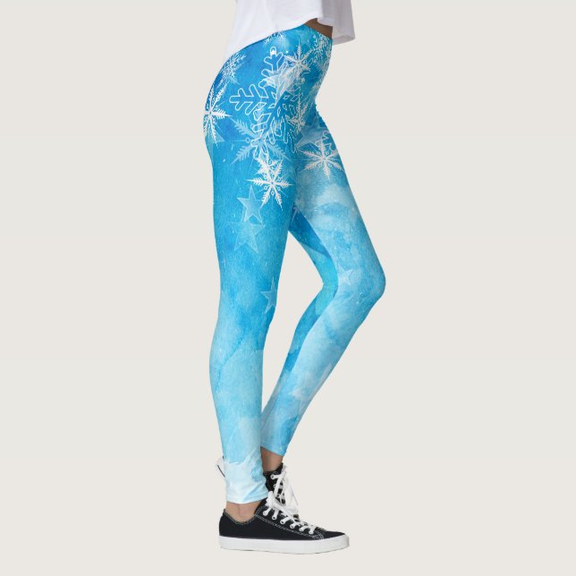 Elegante blaue Leggings des (Rechts)