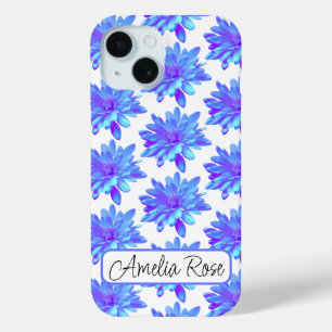 Elegante, blaue lila Blume Case-Mate iPhone Hülle