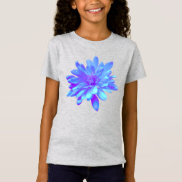 Elegante, blaue lila Blume T-Shirt