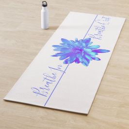 Elegante, blaue lila Blume Yogamatte