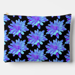 Elegante, blaue lila Blume Zubehörtasche