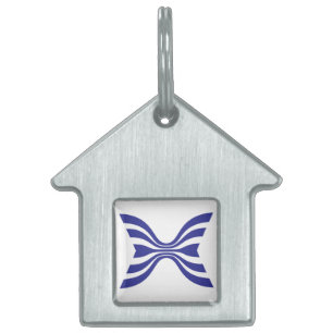 Elegante blaue Linien-Buchstabe X Monogramm Tiermarke