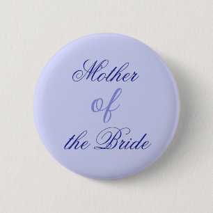 Elegante Blaue Mutter der Braut Button