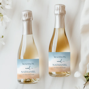 Elegante blaue Ozean-Strand-Ufer-Sand-Hochzeit