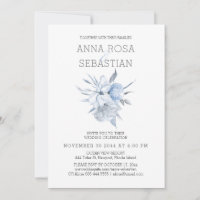 *~* Elegante blaue Rose AR15 WEDDING RSVP +