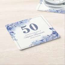 Elegante blaue Rosen Blumen zum 50. Geburtstag der