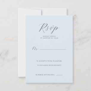 Elegante blaue RSVP-Karte RSVP Karte