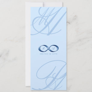 Elegante Blaue Saphir-Infinity-Handklammer-Hochzei Einladung