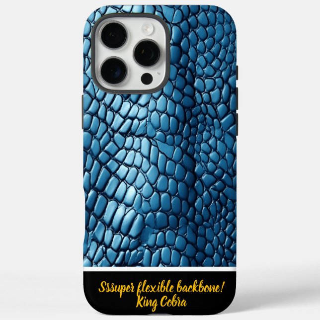 Elegante blaue Schlange, Kunst der Natur Case-Mate iPhone Hülle (Rückseite)