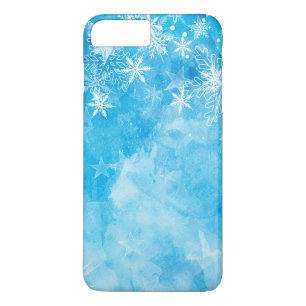 Elegante Blaue Schneeflocken Weihnachten Telefon Case-Mate iPhone Hülle