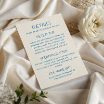 Elegante Blaue Schrift-Typografie Hochzeitsdetails