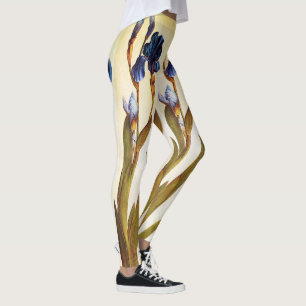 ELEGANTE BLAUE SCHWERTLILIENBLÜTEN LEGGINGS