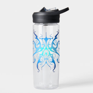 Elegante blaue Stammesmaske abstraktes Design Trinkflasche