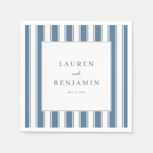 Elegante blaue Streifen Serviette