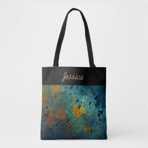 Elegante blaue und goldene Weinreben abstrakte per