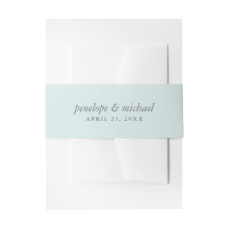 Elegante blaue und weiche graue Hochzeit Einladungsbanderole