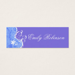 Elegante blaue und weiße Blumen