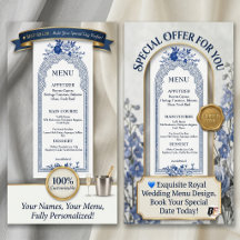 Elegante Blaue und Weiße Florale Bogenhochzeit