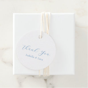 Elegante blaue und weiße Küstenhochzeit im Chic-St Geschenkanhänger