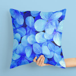 Elegante blauen versteinerte Blume Art Throw Kisse Kissen
