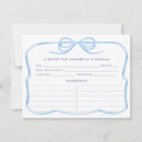 Elegante, blauer Bauch Brautparty Rezept Karte