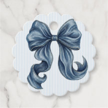 Elegante Blaugestreifte Baby Shower