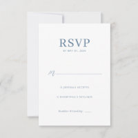 Elegante Blaugraue RSVP-Karte