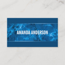 Elegante Blue Abstrakt Marble Design Business Card