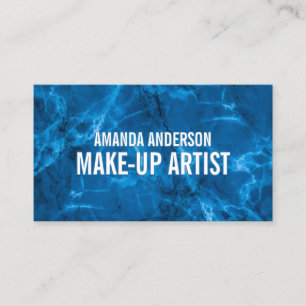 Elegante Blue Abstrakt Marble Design Business Card Visitenkarte
