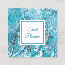 Elegante Blue Abstrakt Square Business Card Quadratische Visitenkarte