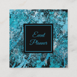 Elegante Blue Abstrakt Square Business Card Quadratische Visitenkarte