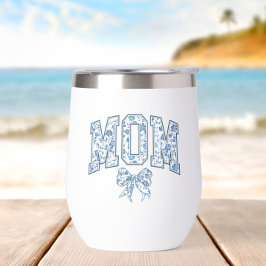 Elegante Blue Bow Chinoiserie Mama