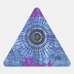 Elegante Blue Denim Motif Vektormuster Art Dreieckiger Aufkleber