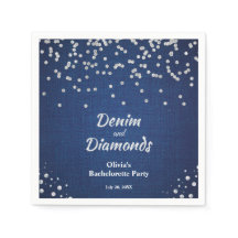 Elegante Blue Denim und Diamonds Junggesellinnenab