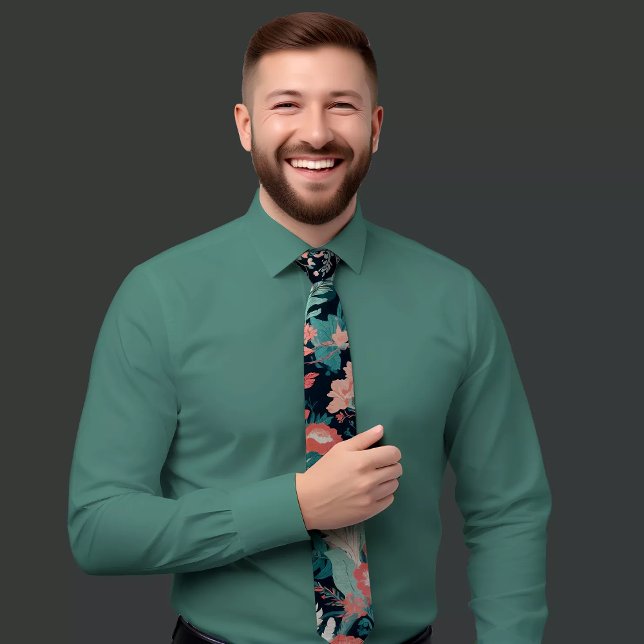 Elegante Blue Floral Krawatte (Von Creator hochgeladen)