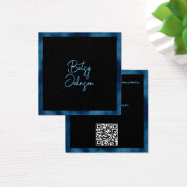Elegante Blue Foil und Black Business Card