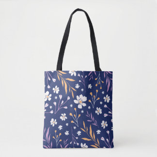 Elegante Blue Gemustert Tote Bag