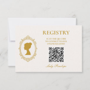 Elegante Blue-Goldene Hochzeitsdusche im Regency-S Dankeskarte