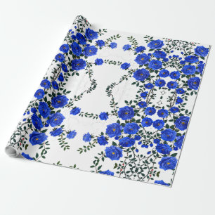 Elegante Blue Rose Geschenkpapier