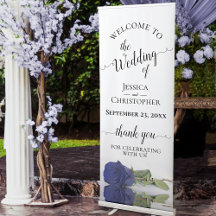 Elegante Blue Rose Hochzeit Begrüßung
