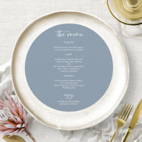 Elegante Blue Wedding Circle Cards