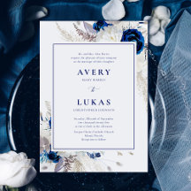 Elegante Blue & White Blume Hochzeit