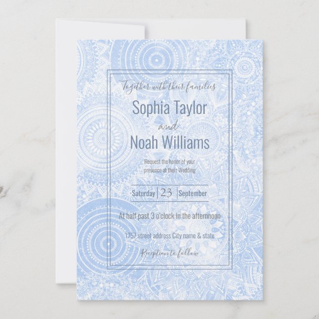 Elegante Blue White Mandala Collection (Vorderseite)