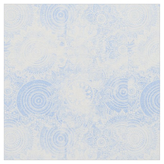 Elegante Blue White Mandala Collection Stoff (Nahaufnahme)