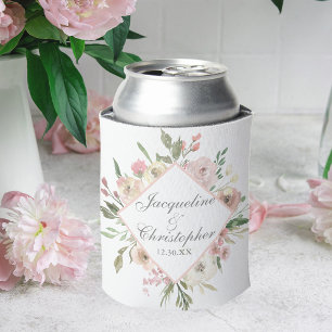 Elegante Blues Blush Pink Peony Garden Wedding Dosenkühler