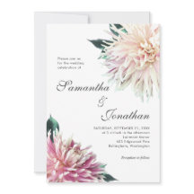 Elegante Blues Rosa Dahlia Hochzeit