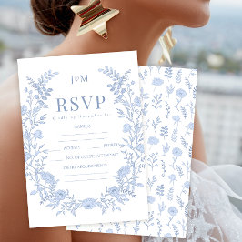 Elegante blühende böhmische Hochzeit RSVP-Karten RSVP Karte